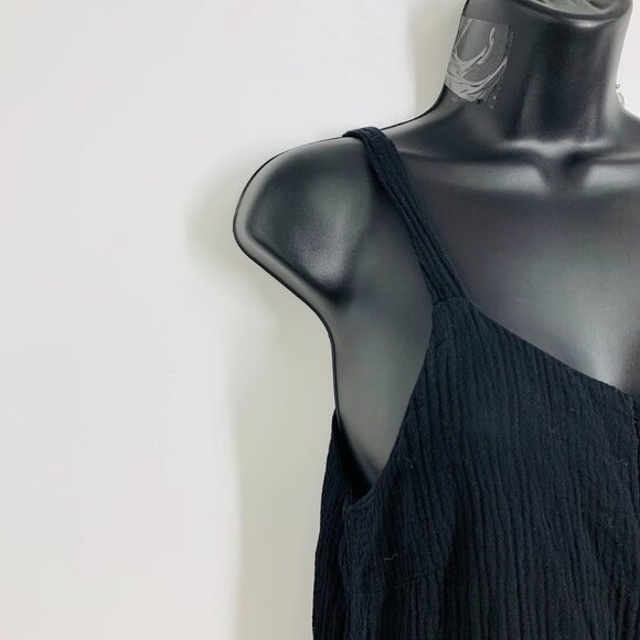 J.Nna Women's Crepe Button Down Square Neck Sleeveless Maxi Dress Size M - Picture 3 of 12